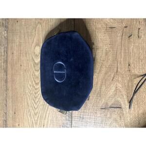 Dior Blue Velvet-Suede Cosmetic Bag